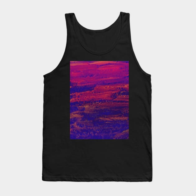 Pattern- Ombre Blue, Pink, Purple and Orange Vaporwave aesthetic Watercolor Pattern Design Tank Top by best-vibes-only